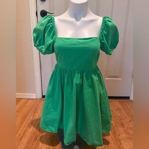 Anthropologie Puff Sleeve Mini Dress